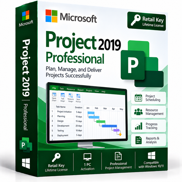 Microsoft Project 2019 Professional Key box