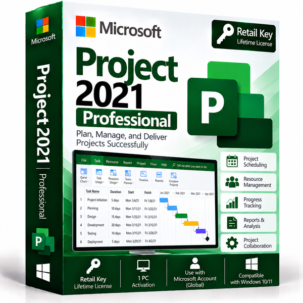 Microsoft Project 2021 Pro Retail Key box