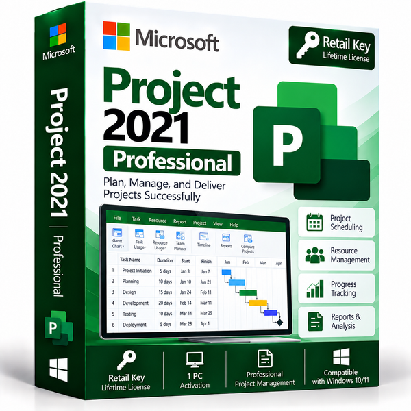 Microsoft Project 2021 Professional Key box