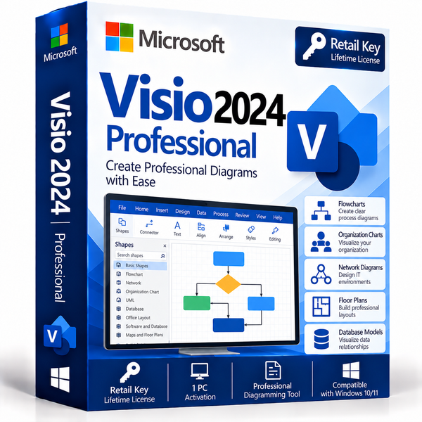 Microsoft Visio 2024 Professional Key box